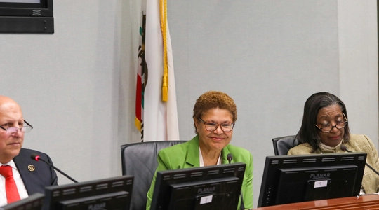 Metro Board Chair and Los Angeles Mayor Karen Bass at Metro Headquarters