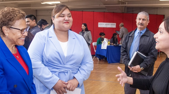 Mayor Bass alongside Councilmember Hernandez