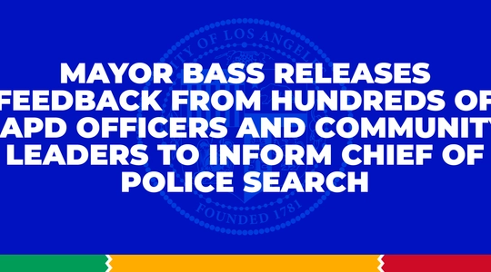 Mayor Bass Releases Feedback