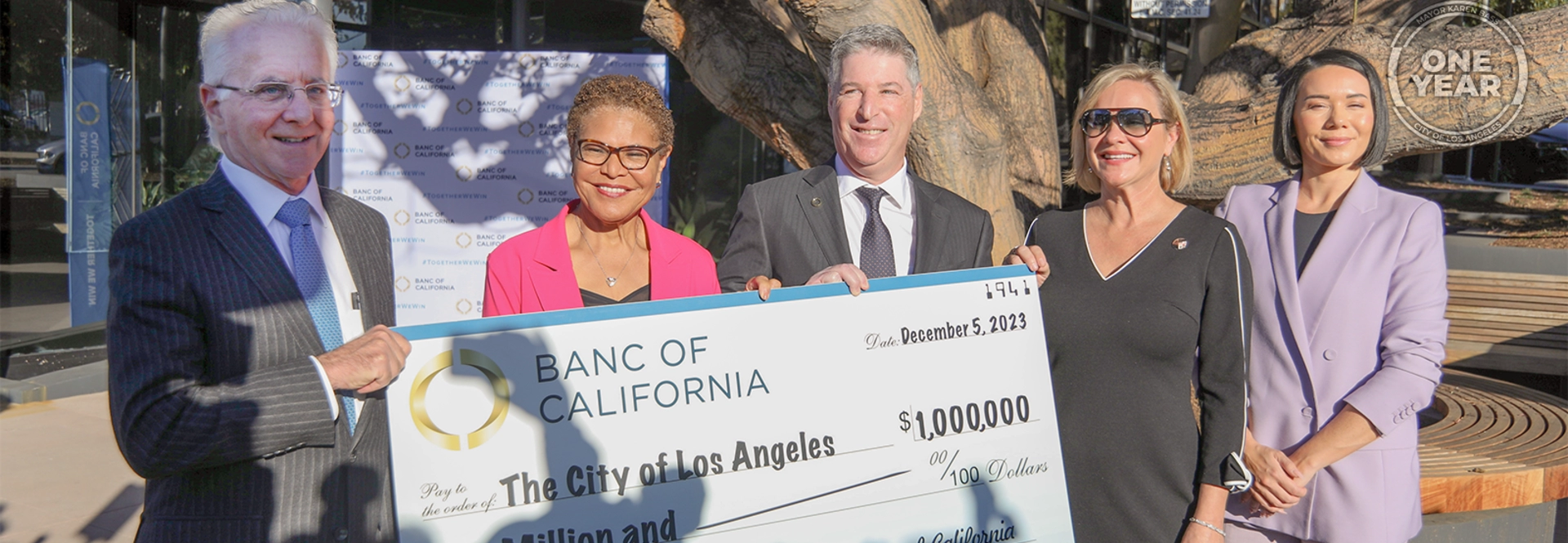Mayor Karen Bass announcing Banc of California to Relocate to Los Angeles