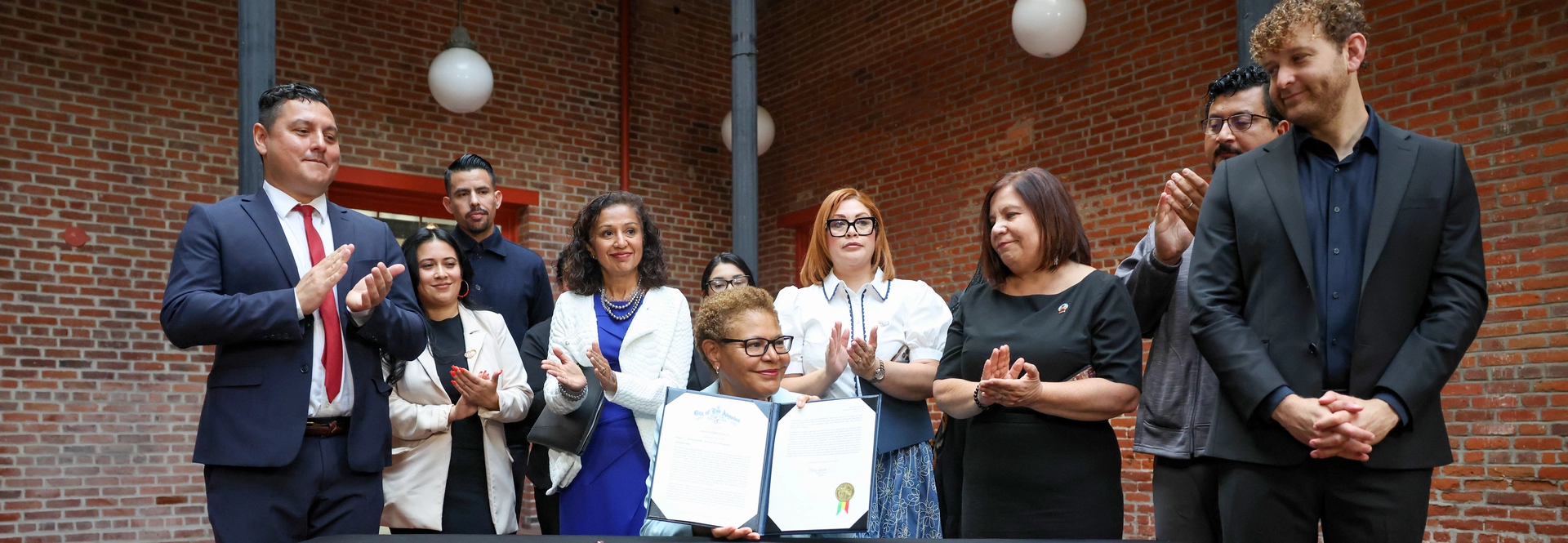 Mayor Bass signs an executive directive 